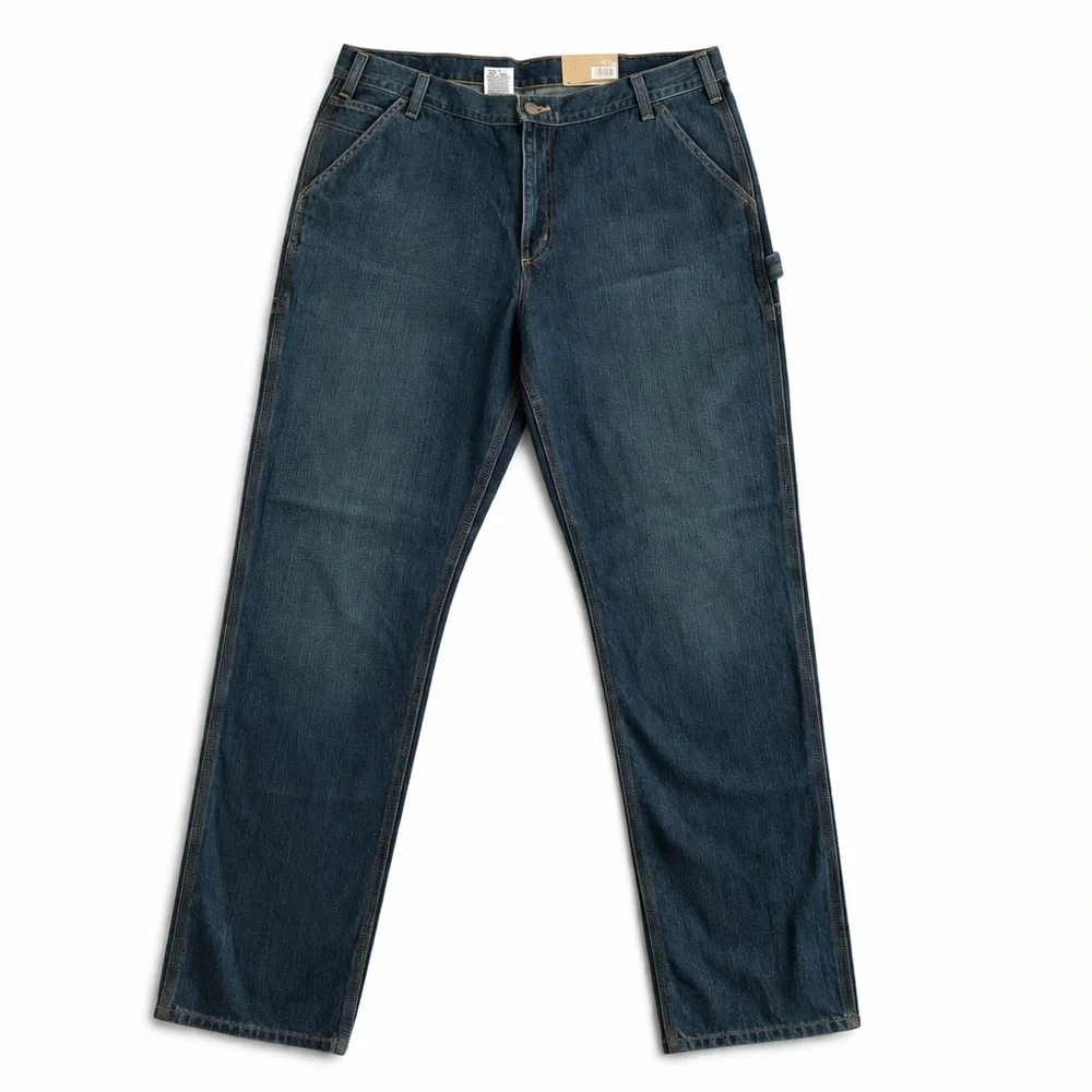 Carhartt Relaxed Fit Holter Dungaree Jeans 40x34 Dark Wash Workwear